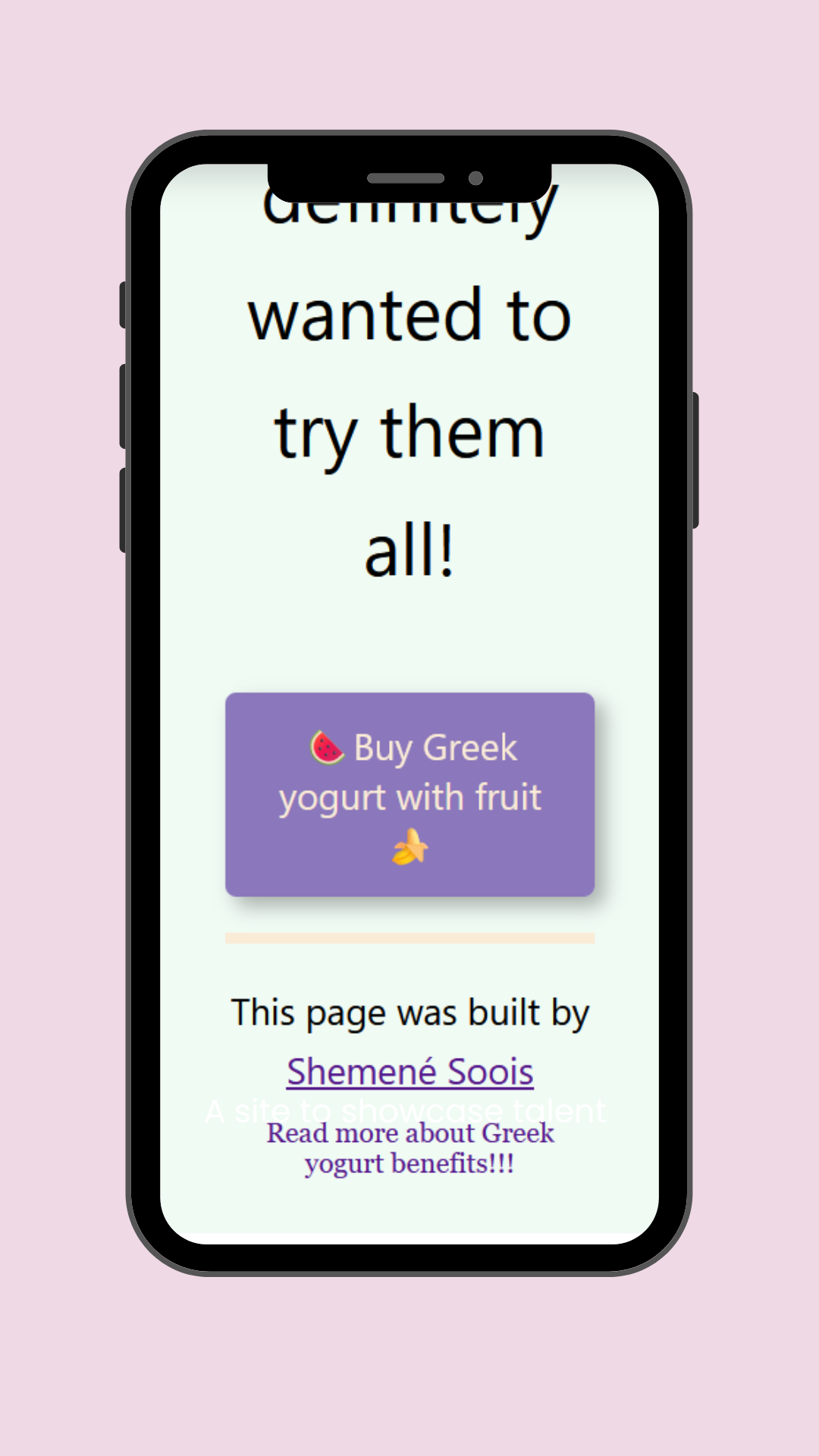 greek yogurt web app